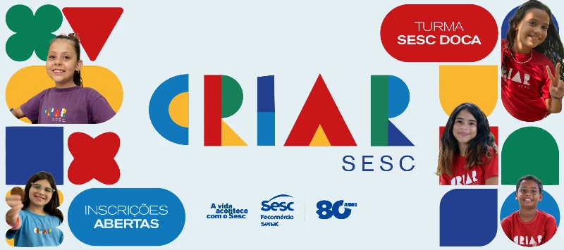 A imagem apresenta, logo do criar