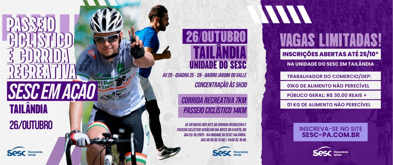  Corrida Recreativa e Passeio Ciclístico - Sesc em Ação - Tailândia